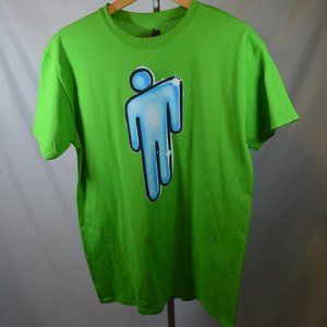 Top Shop BillieEilish Women's Size Large Lime Green Blohsh Graphic Tee Shirt